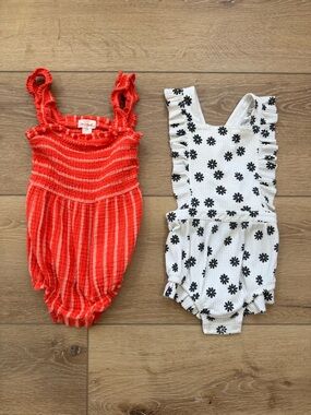 Cat & Jack Bundle Baby Rompers 18m